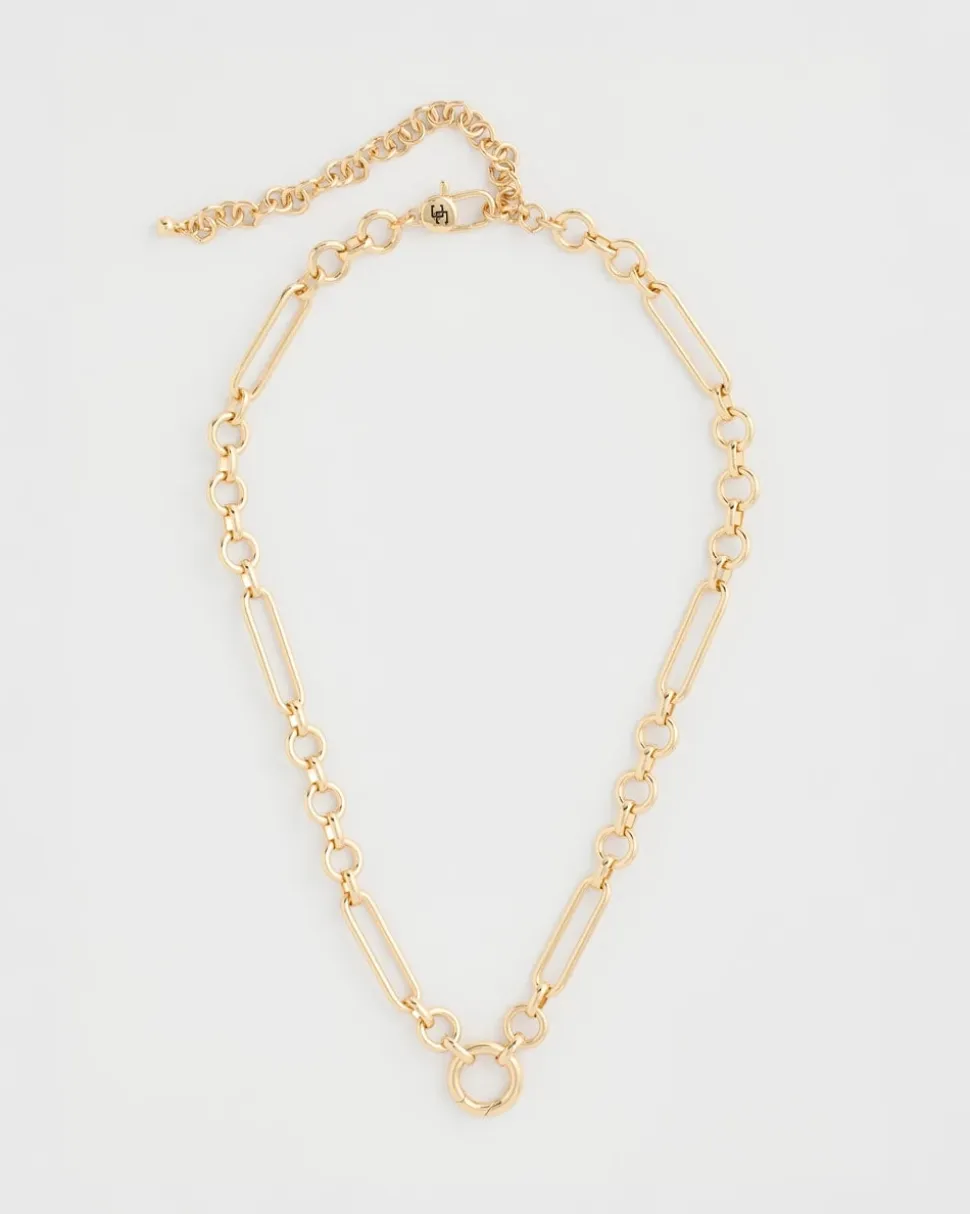 Shiny Goldtone Novelty Charm Necklace