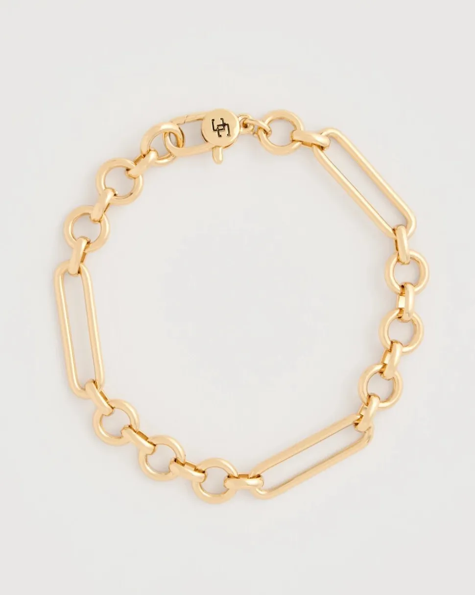 Shiny Goldtone Novelty Charm Bracelet