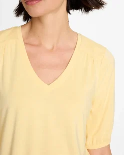 Shirred Elbow Sleeve Tee