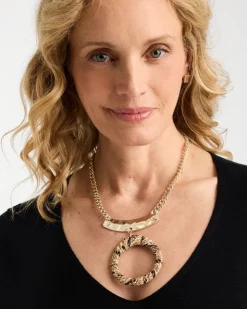 Short Open Snake Pendant Necklace