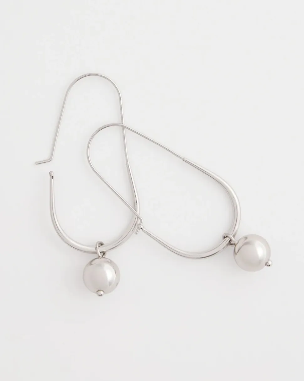Silver Bead Threader Earrings