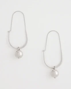 Silver Bead Threader Earrings