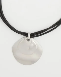 Silver Pendant On Cord