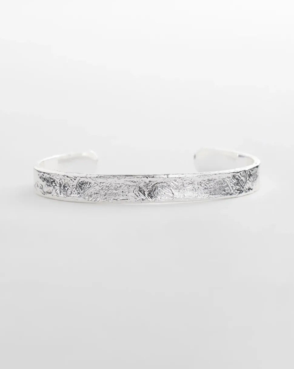 Silvertone Flexible Cuff Bracelet