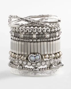 Silvertone Flexible Cuff Bracelet