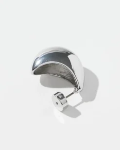 Silver Tone Huggie Hoops
