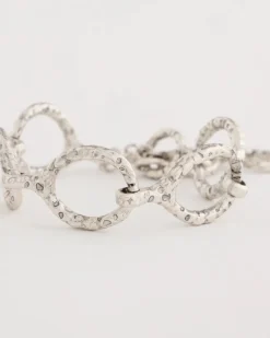 Silvertone Open Link Toggle Bracelet