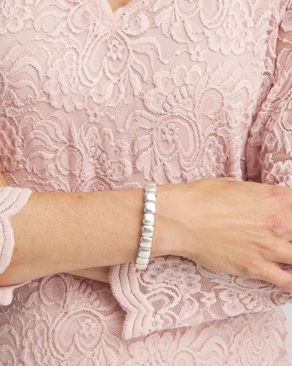 Silvertone Stretch Bracelet