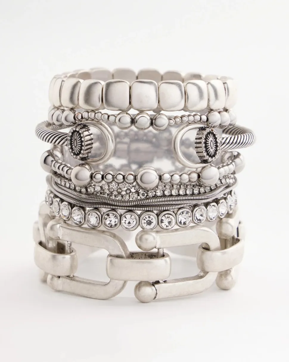 Silvertone Stretch Bracelet