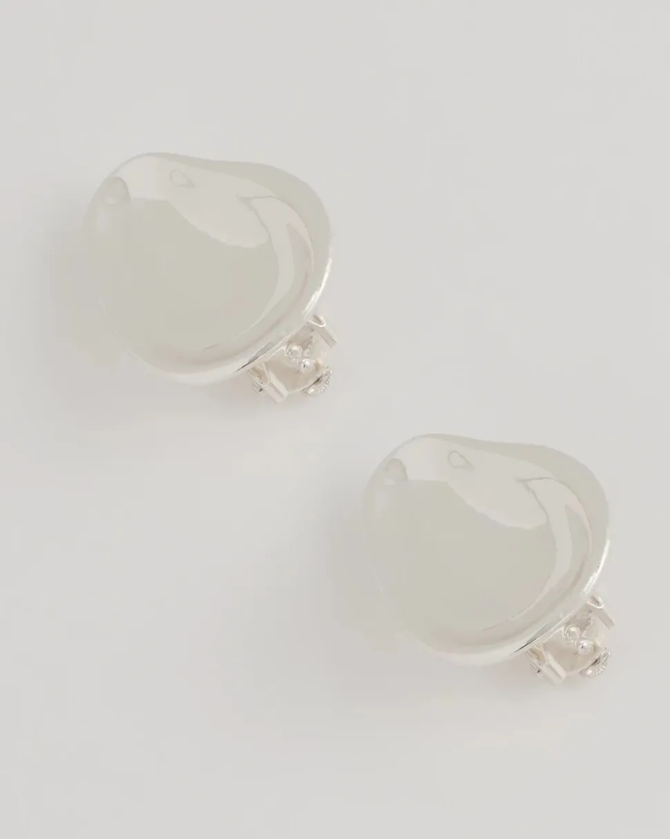 Silvertone Stud Clip-On Earrings