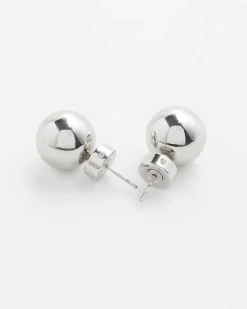 Silver Tone Stud Earrings