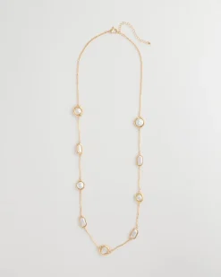 Siren Faux Pearl Long Necklace