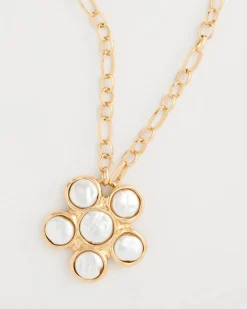 Siren Faux Pearl Pendant Necklace