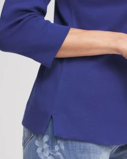 3/4 Sleeve Bateau Neck Tee