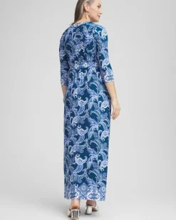 3/4 Sleeved Jersey Maxi Dress