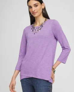 3/4 Sleeve Overlap Tunic