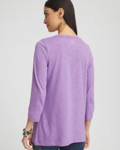 3/4 Sleeve Overlap Tunic