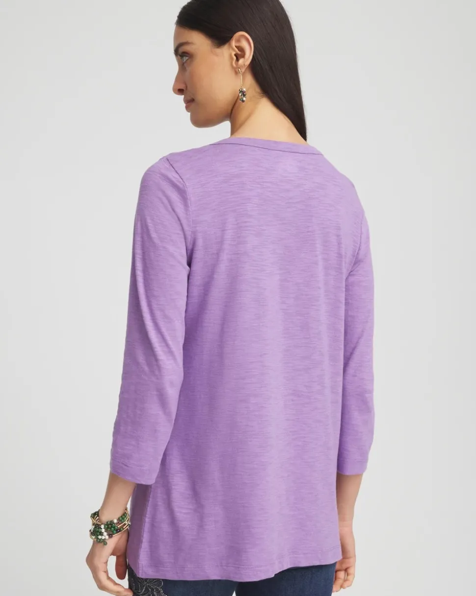 3/4 Sleeve Overlap Tunic
