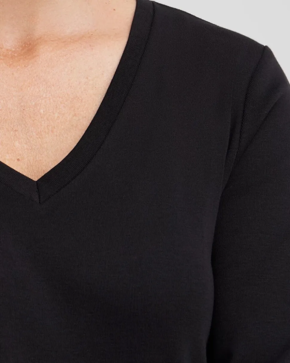 3/4 Sleeve V-Neck Tee