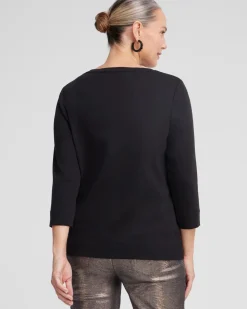 3/4 Sleeve V-Neck Tee