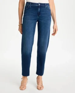 Slim Tapered Ankle Knit Denim