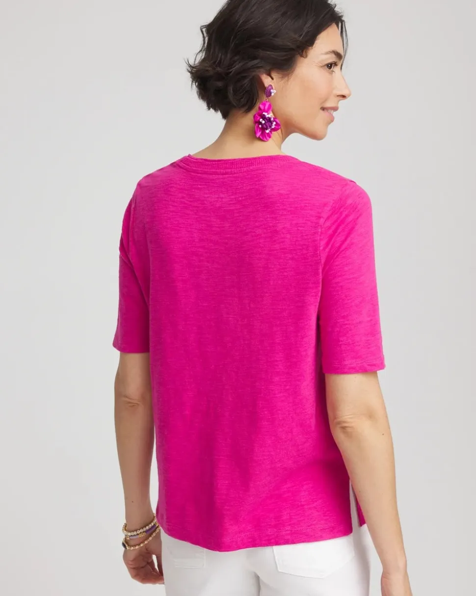 Slub Elbow-Sleeve Tee