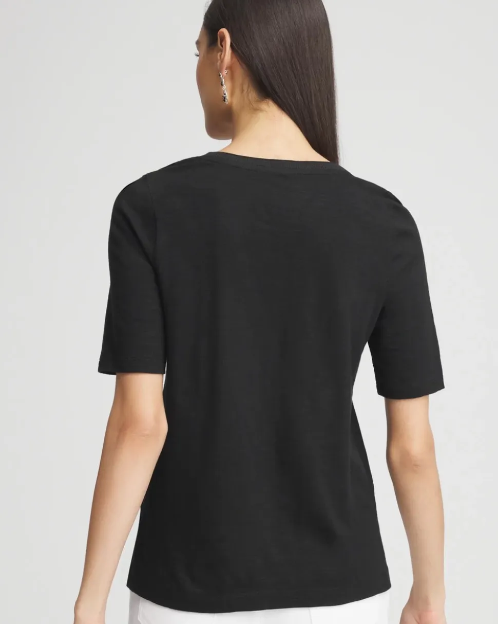 Slub Elbow-Sleeve Tee