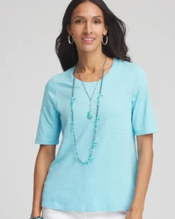 Slub Elbow-Sleeve Tee