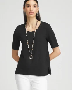 Slub Elbow-Sleeve Tee