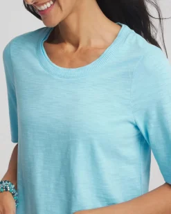 Slub Elbow-Sleeve Tee