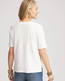 Slub Scoop Neck Tee
