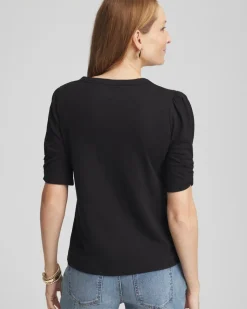 Slub Split Neck Henley Tee