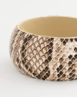 Snake Textured Rounded Bangle