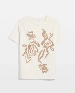 Soft-Stretch Cotton Applique Tee