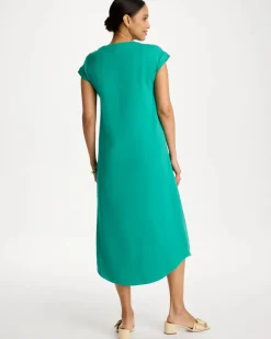 Soft-Stretch Cotton Slub Dress