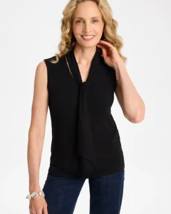 Soft Stretch Tie Neck Tank