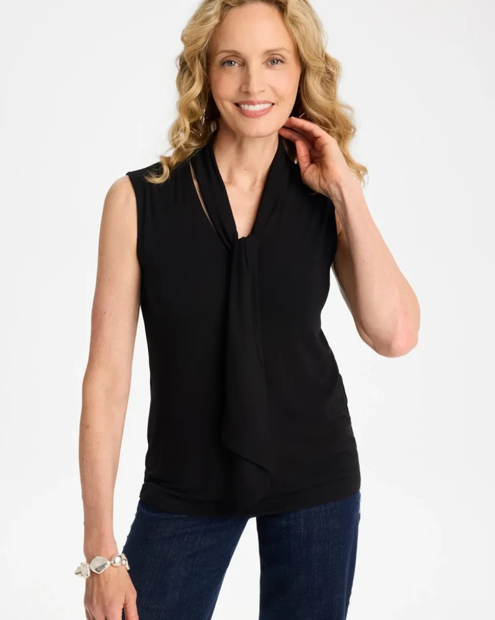 Soft Stretch Tie Neck Tank