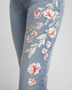 So Slimming® Embroidered Girlfriend Ankle Jeans