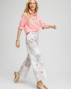 So Slimming® High-Rise Floral Patchwork Jeans
