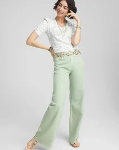 So Slimming® High Rise Wide Leg Jeans