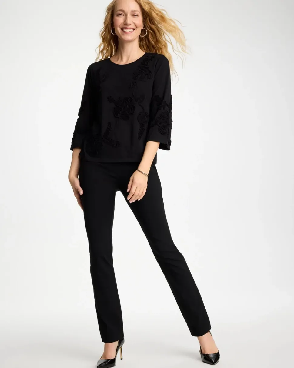 Soutache Elbow Sleeve Tee