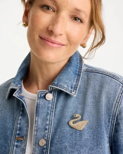 Sparkling Swan Brooch