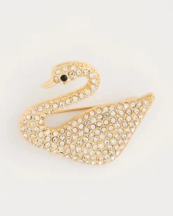 Sparkling Swan Brooch