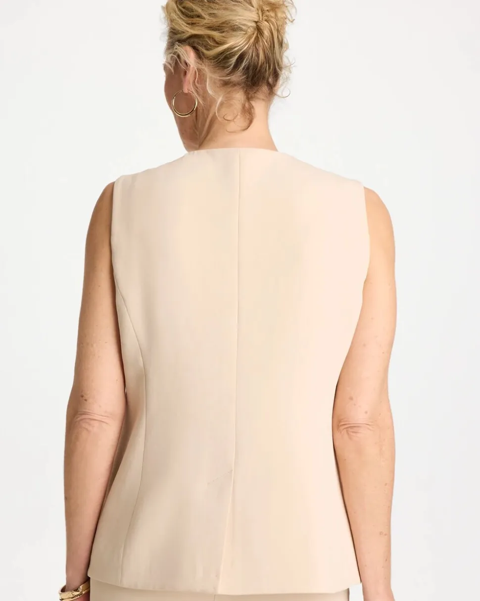 Split Hem Crepe Vest