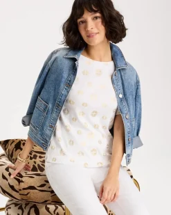 Stamped Pima Elbow Sleeve Tee