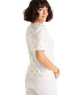 Stamped Pima Elbow Sleeve Tee
