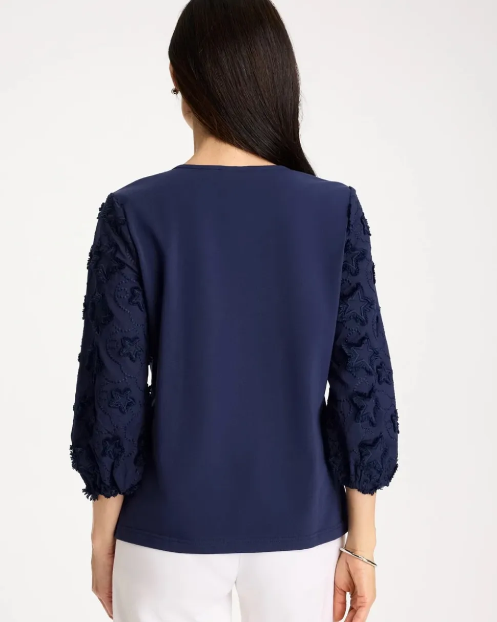 Star Cutout 3/4 Sleeved Tee