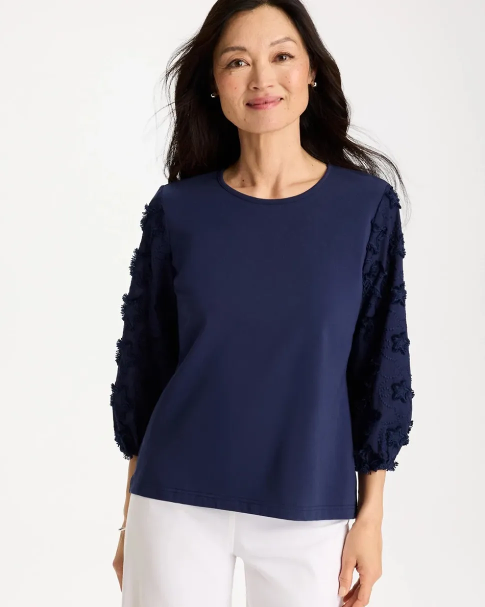 Star Cutout 3/4 Sleeved Tee