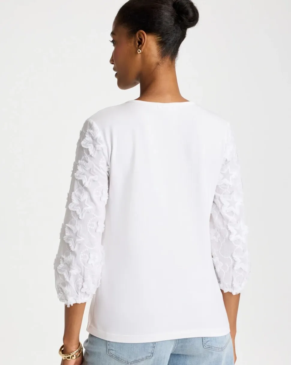 Star Cutout 3/4 Sleeved Tee