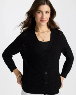 Stitchy V-Neck Cardigan
